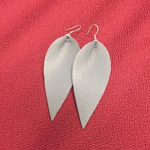 Leather earrings NEVER worn!!